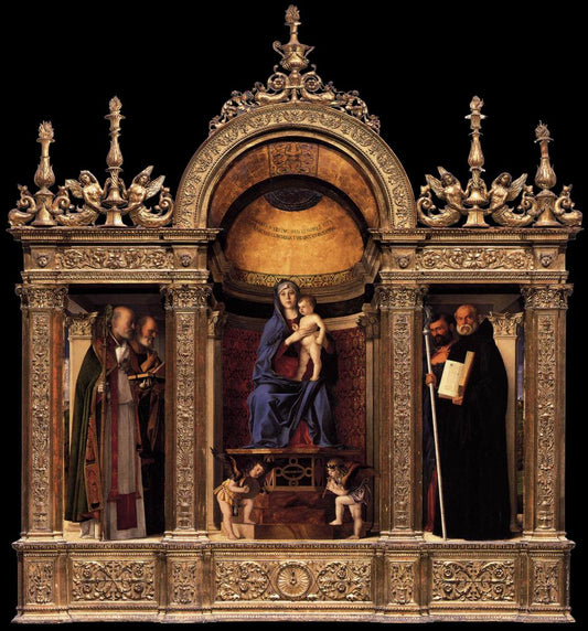 Frari Triptych, vintage artwork by Giovanni Bellini, A3 (16x12") Poster Print