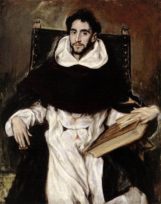 Fray Hortensio Felix Paravicino, vintage artwork by El Greco, 12x8" (A4) Poster