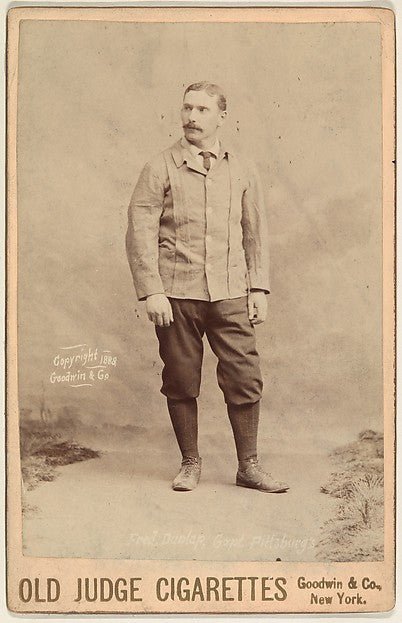:Fred C. Dunlap Captain Pittsburgh from the series Old Judge Cigarettes 1888, vintage artwork, 16x12"(A3) Poster Print