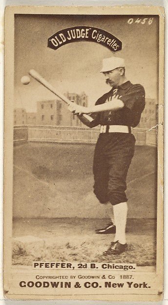 :Fred "Dandelion" Pfeffer 2nd Base Chicago from the Old Judg-16x12"(A3) Poster