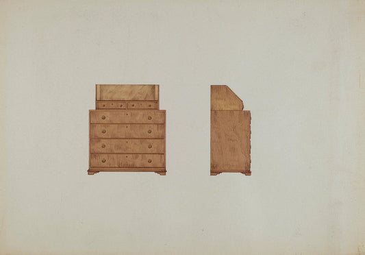 Fred Weiss:Scrutoir or Butler's Desk,16x12"(A3) Poster