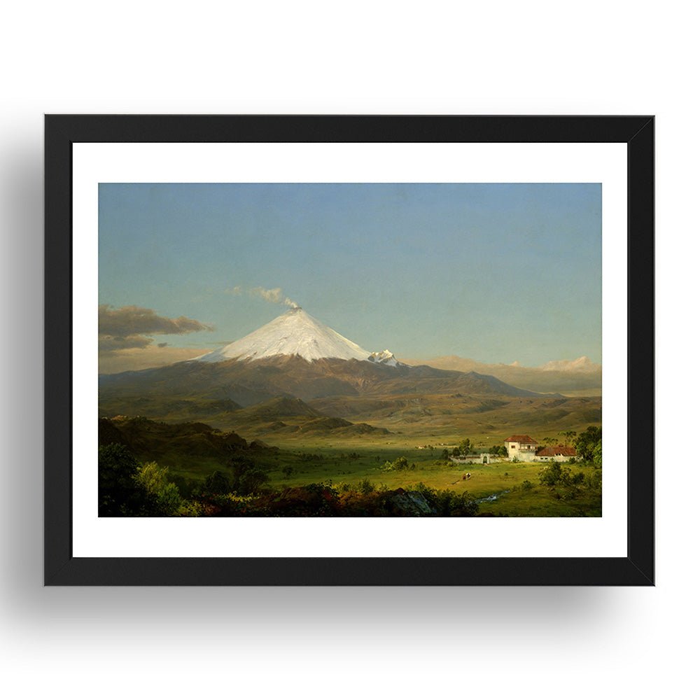 Frederic Edwin Church - Cotopaxi [1855], vintage artwork in A3 (17x13") Black Frame