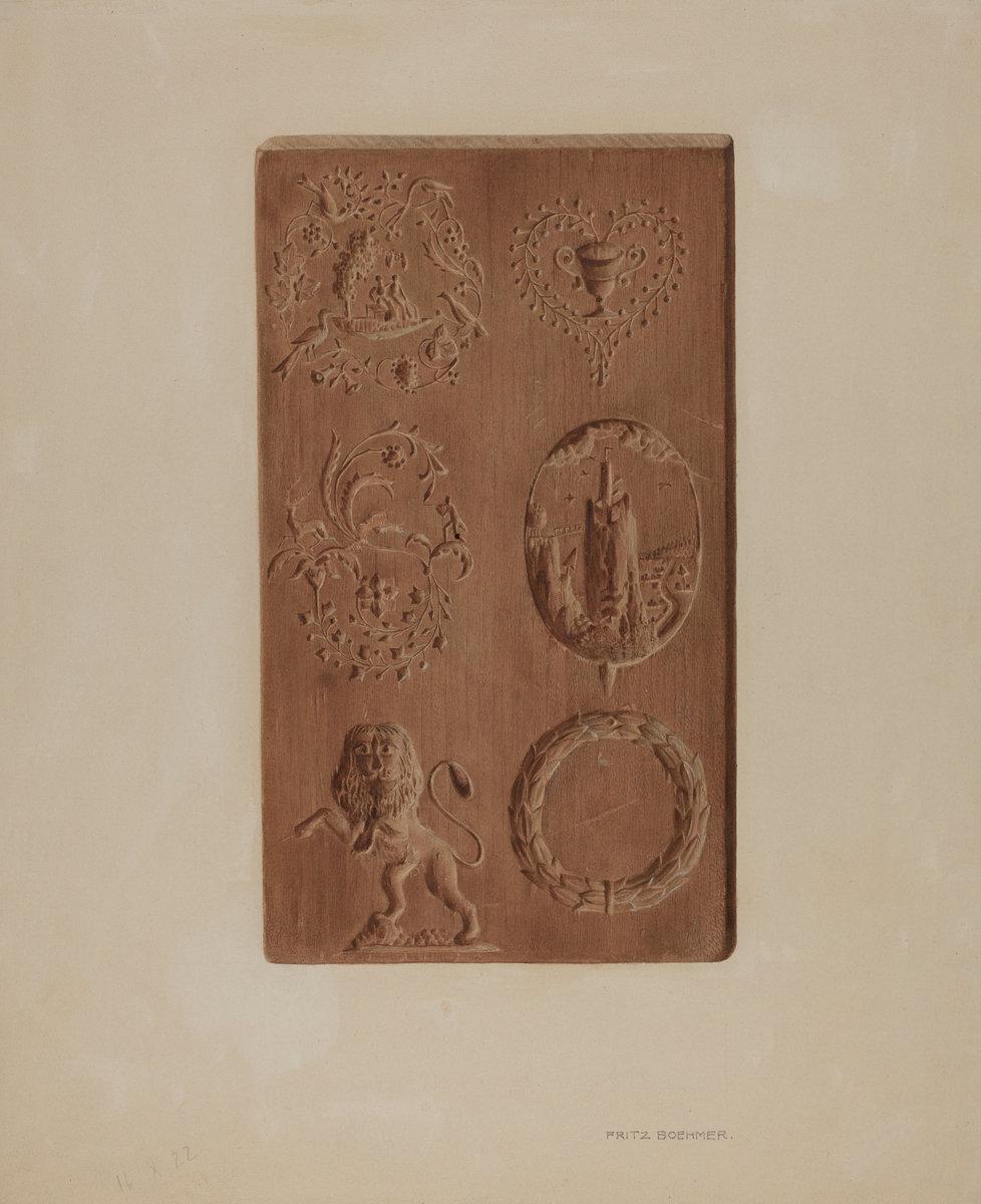 Fritz Boehmer:Springerle for Christmas Cookies,16x12"(A3) Poster