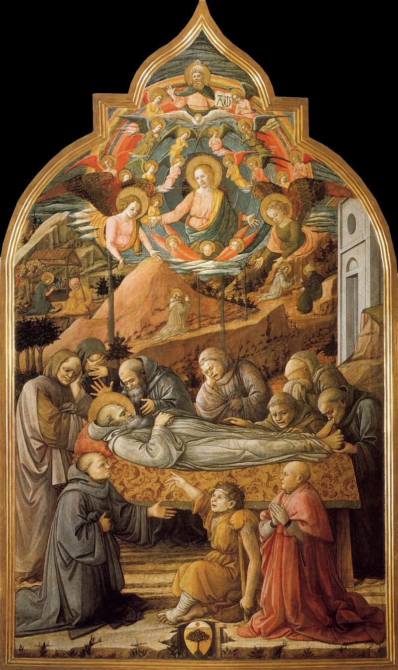 Funeral of Saint Jerome, vintage artwork by Fra Filippo Lippi, A3 (16x12") Poster Print