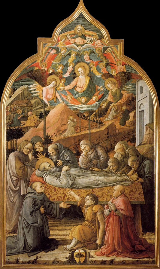 Funeral of Saint Jerome, vintage artwork by Fra Filippo Lippi, A3 (16x12") Poster Print