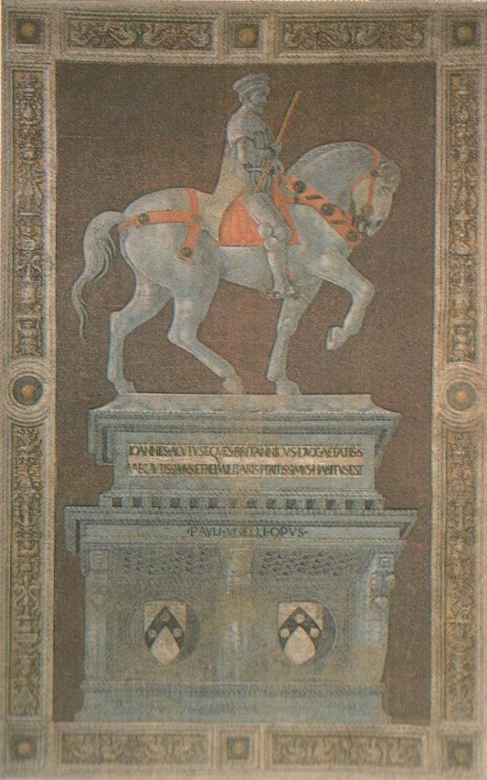 Funerary Monument to Sir John Hawkwood, vintage artwork by Paolo Uccello, A3 (16x12") Poster Print