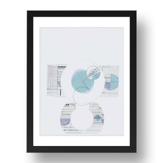 Gabriel Orozco: Korean Air, modernist artwork, A3 Size Reproduction Poster Print in 17x13" Black Frame