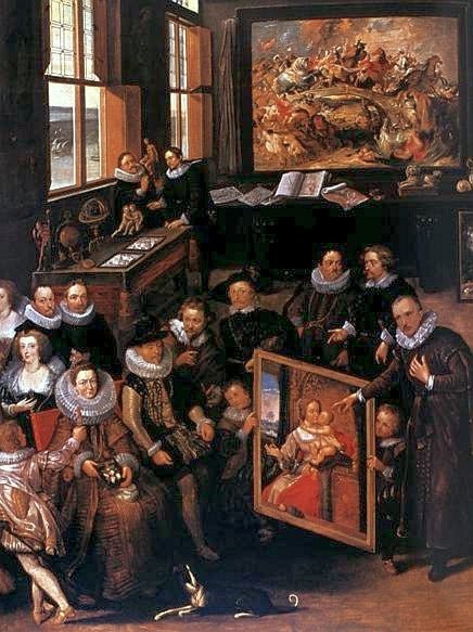 Gallery of Cornelis van der Geest detail, vintage artwork by Willem van Haecht, 12x8" (A4) Poster