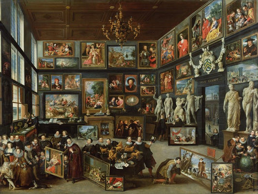 Gallery of Cornelis van der Geest, vintage artwork by Willem van Haecht, 12x8" (A4) Poster