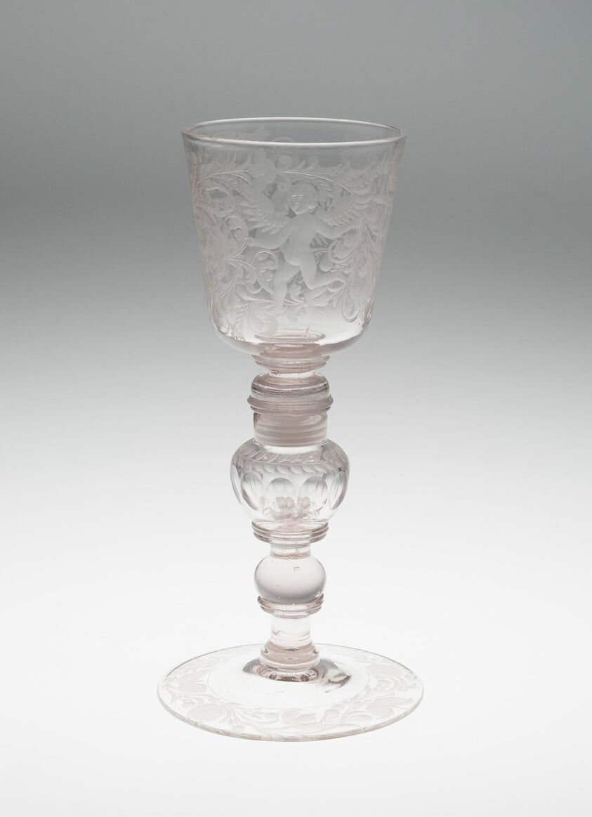 Gaming Goblet with Glass Dice by  Probably Bohemia, Czech Republic, 23x16"( A2 size) Poster Print