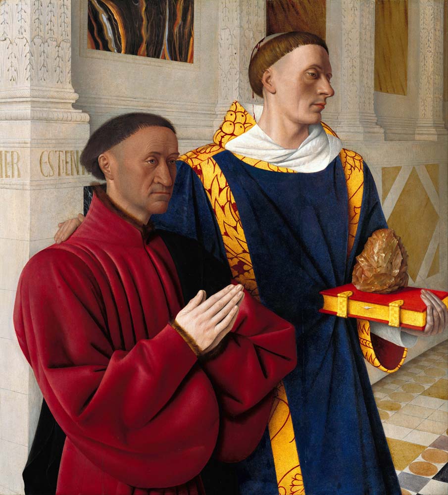 etienne chevalier by J. Fouquet, ca1454, 12x8" (A4) Poster