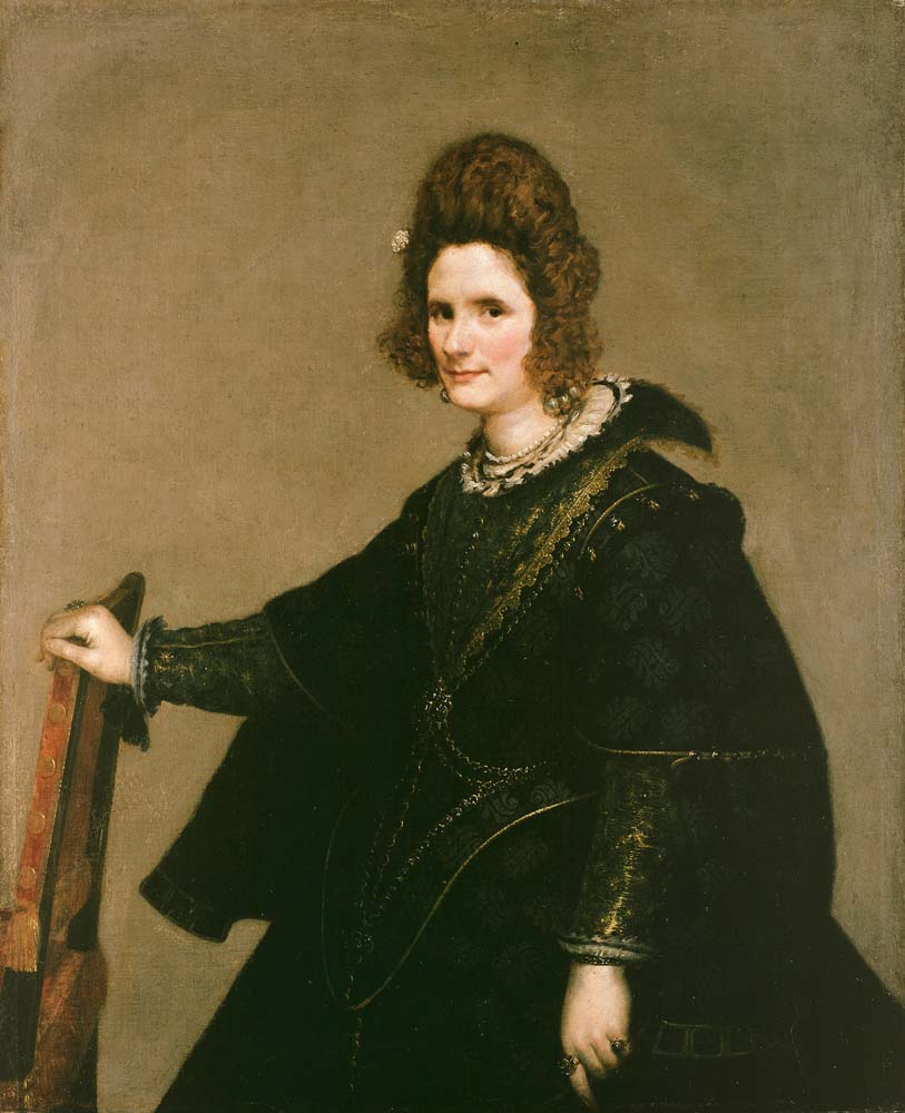 portrait of a lady by D. Velazquez,ca1630, 12x8" (A4) Poster