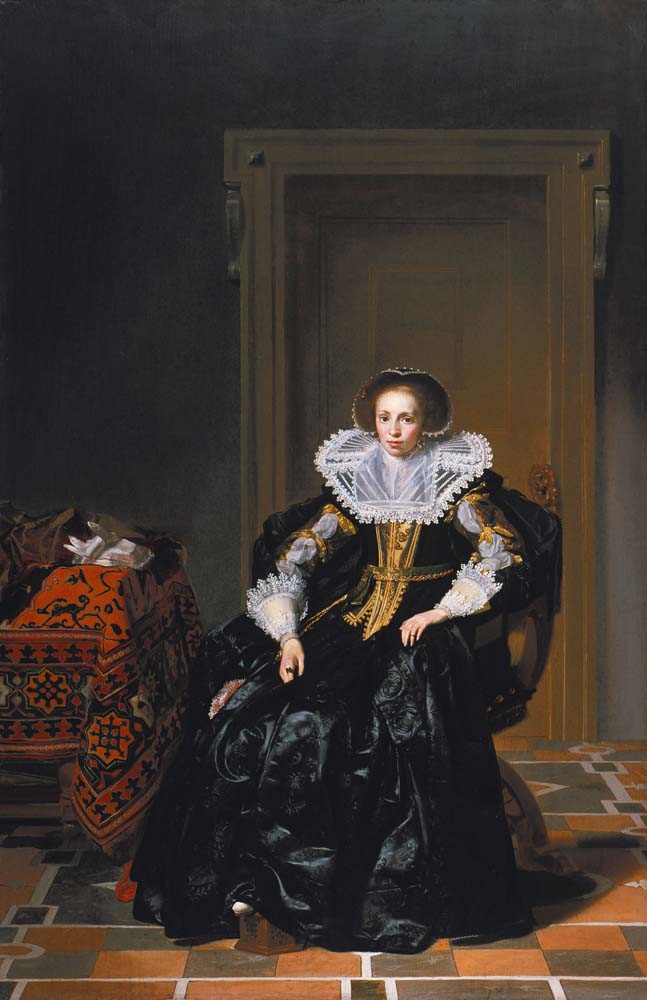 portrait of a lady by T. de Keyser, 1632, 12x8" (A4) Poster