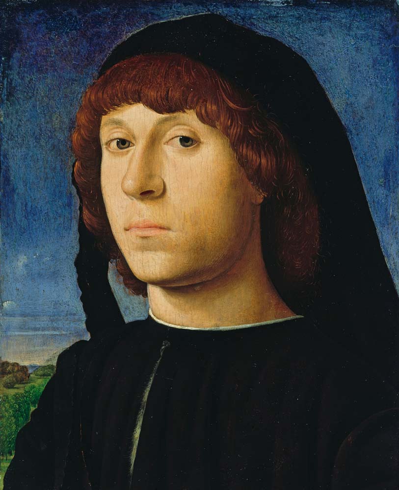 portrait of a young man by A.da Messina,1478, 12x8" (A4) Poster