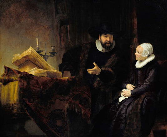 the mennonite preacher by Rembrandt,1641, 12x8" (A4) Poster