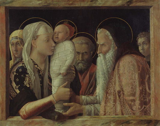 the presentation by A. Mantegna,ca1465, 12x8" (A4) Poster