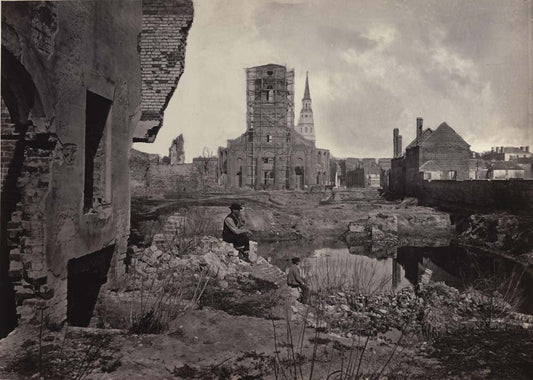 George Barnard - Ruins in Charleston South Carolina from the album Photographic Views of Sherman's Campaign, vintage historic photograph, modern poster print