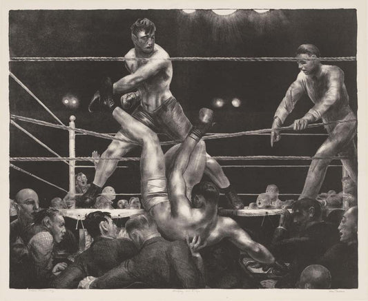 George Bellows - Dempsey and Firpo, vintage art, modern poster print