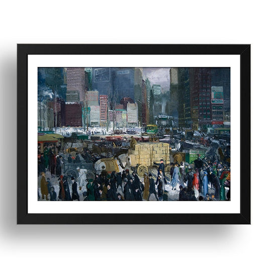 George Bellows - New York [1911], vintage artwork in A3 (17x13") Black Frame