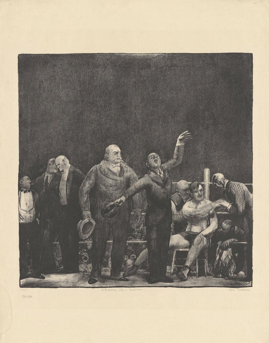 George Bellows:Introducing John L. Sullivan,16x12"(A3) Poster