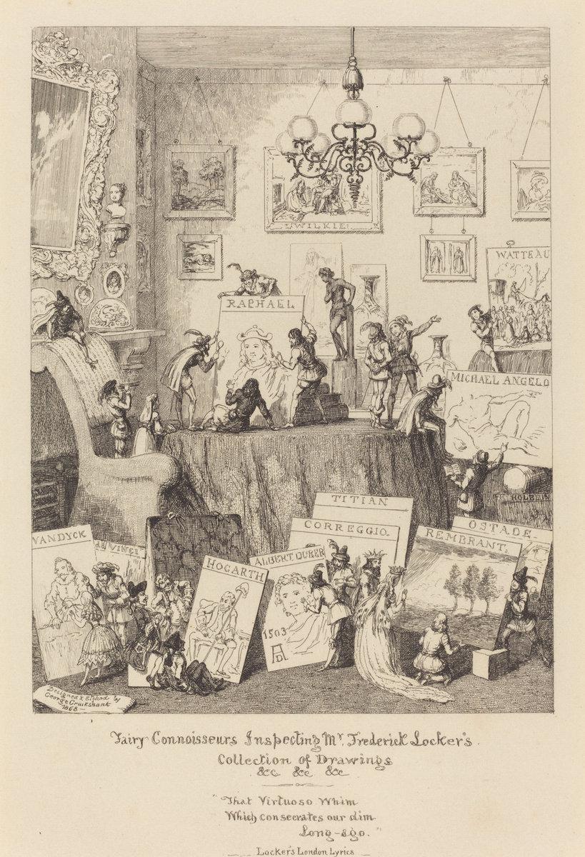 George Cruikshank:Fairy Connoisseurs Inspecting Mr. Frederic,16x12"(A3) Poster