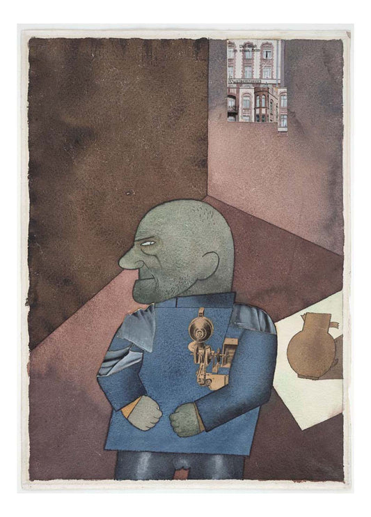 George Grosz - The Convict Monteur John Heartfield, 16x12" (A3) Poster Print