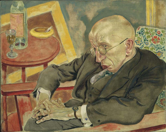 George Grosz - The Poet Max Herrmann-Neisse, vintage art, modern poster print