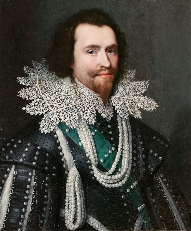 George Villiers, Duke of Buckingham, vintage artwork by Michiel Jansz. van Mierevelt, A3 (16x12") Poster Print