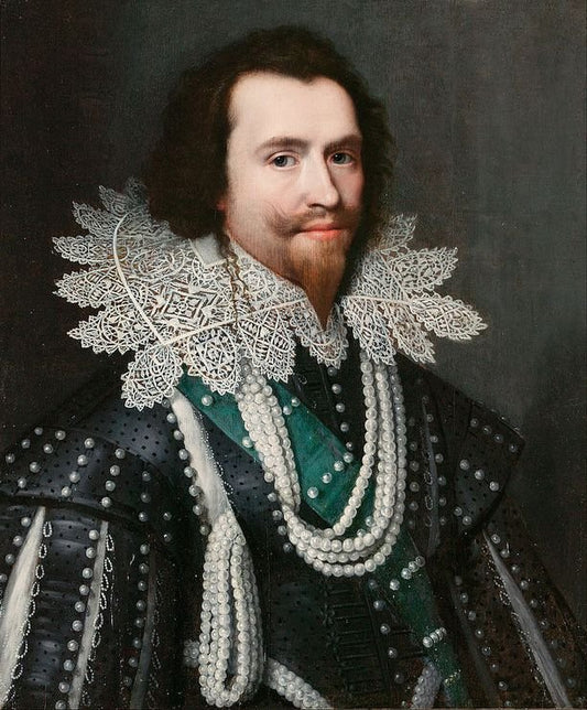 George Villiers, Duke of Buckingham, vintage artwork by Michiel Jansz. van Mierevelt, A3 (16x12") Poster Print