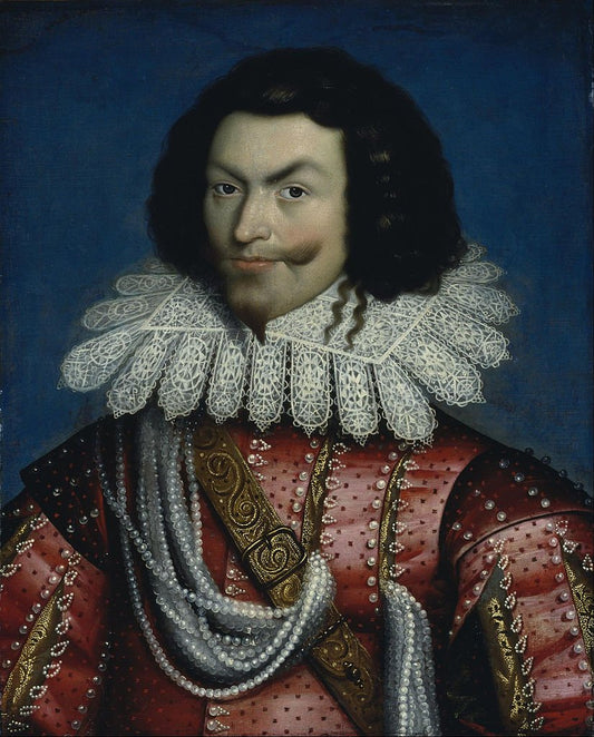 George Villiers, Duke of Buckingham, vintage artwork by Paulus van Somer I, 12x8" (A4) Poster