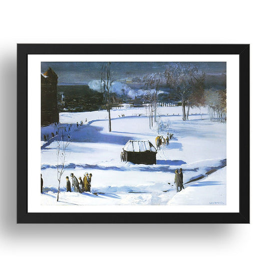 George Wesley Bellows - Blue Snow, The Battery, A4 size (8.27 × 11.69 inches) Poster