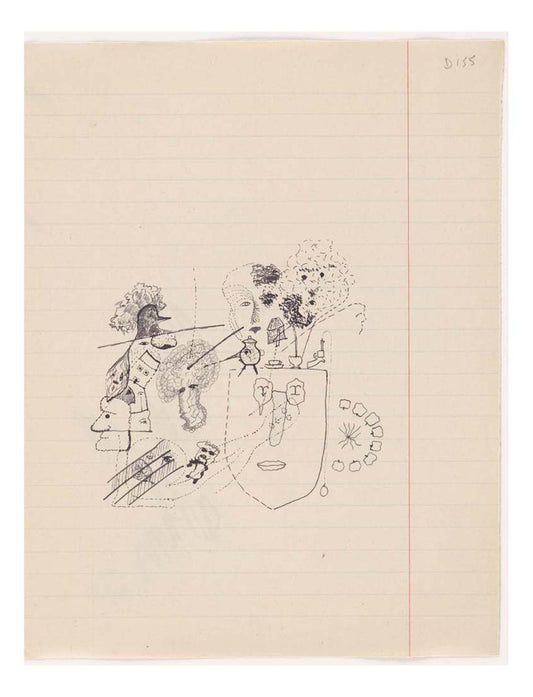 Georges Bataille - Untitled drawing for Soleil Vitre (3), 16x12" (A3) Poster Print