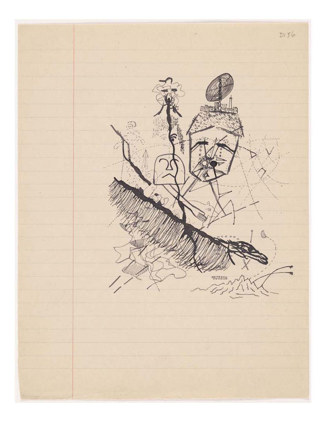 Georges Bataille - Untitled drawing for Soleil Vitre (4), 16x12" (A3) Poster Print