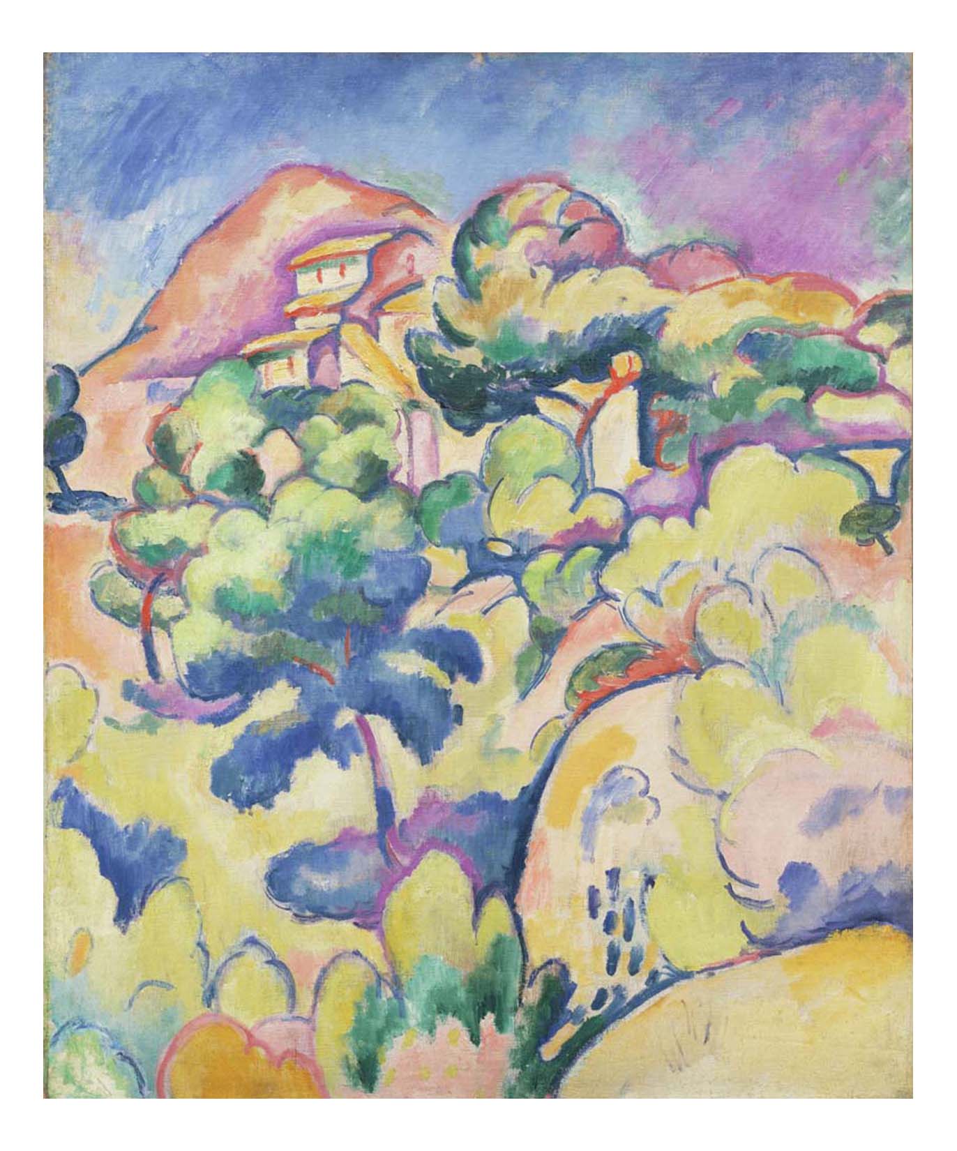 Georges Braque - Landscape at La Ciotat, 16x12" (A3) Poster Print