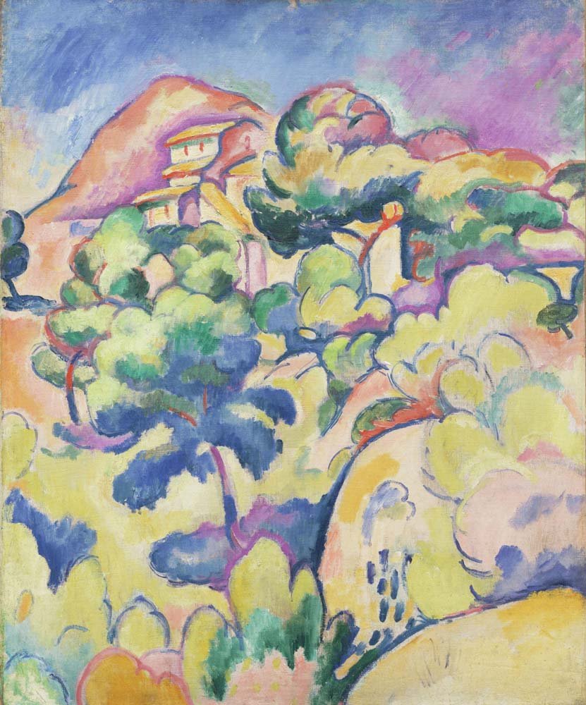 Georges Braque - Landscape at La Ciotat, vintage art, A3 (16x12")  Poster Print 
