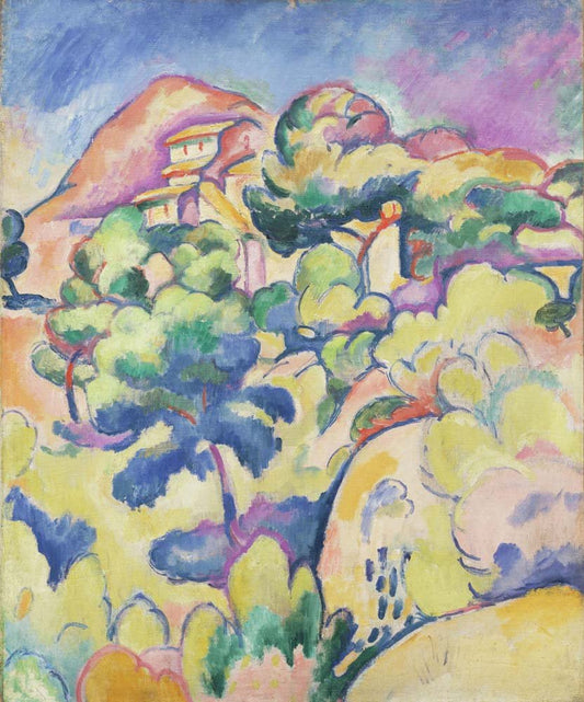 Georges Braque - Landscape at La Ciotat, vintage art, A3 (16x12")  Poster Print 
