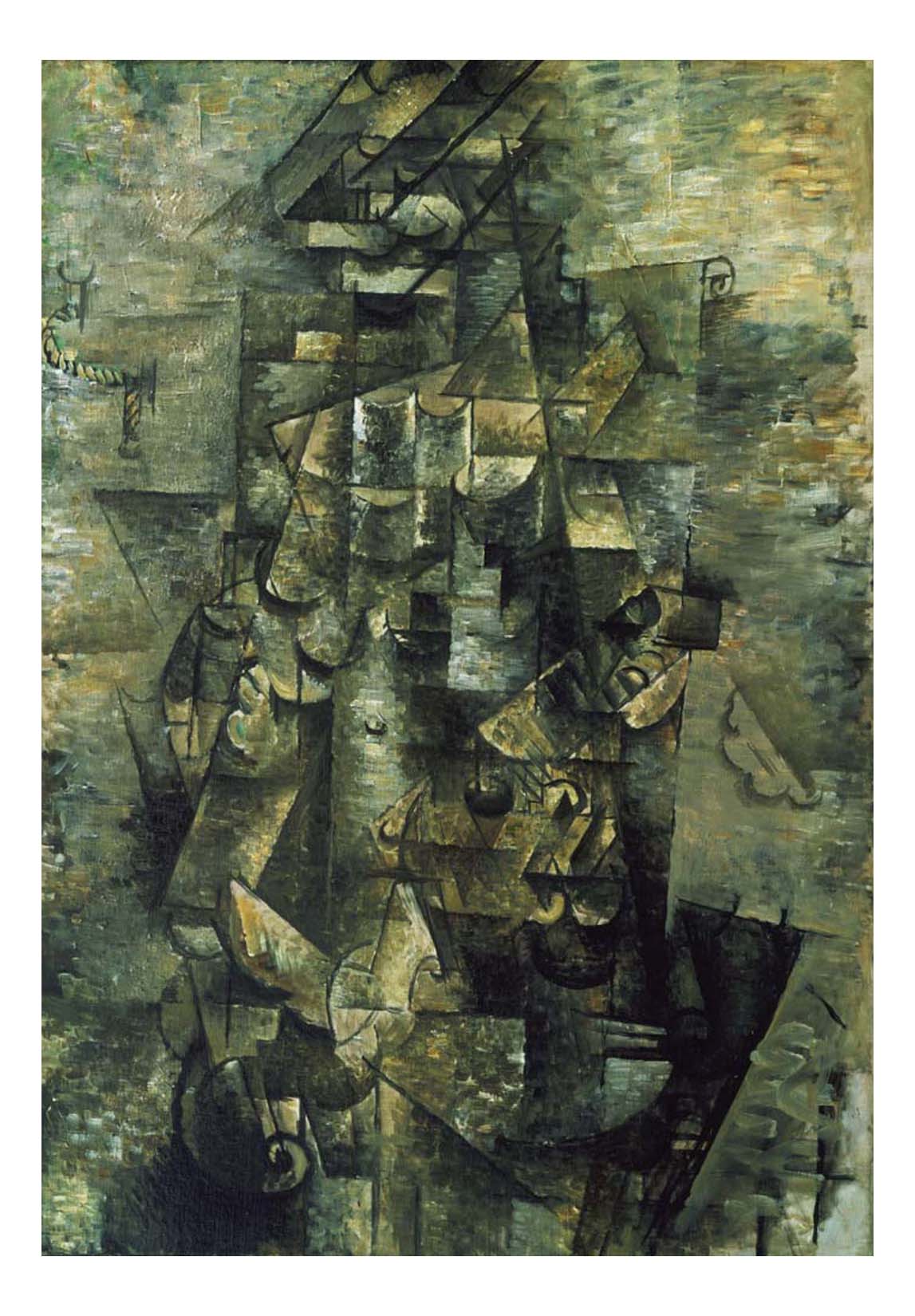 Georges Braque - Man with a Guitar, 16x12" (A3) Poster Print