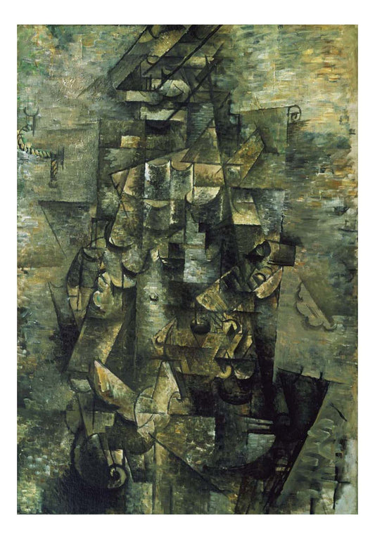 Georges Braque - Man with a Guitar, 16x12" (A3) Poster Print