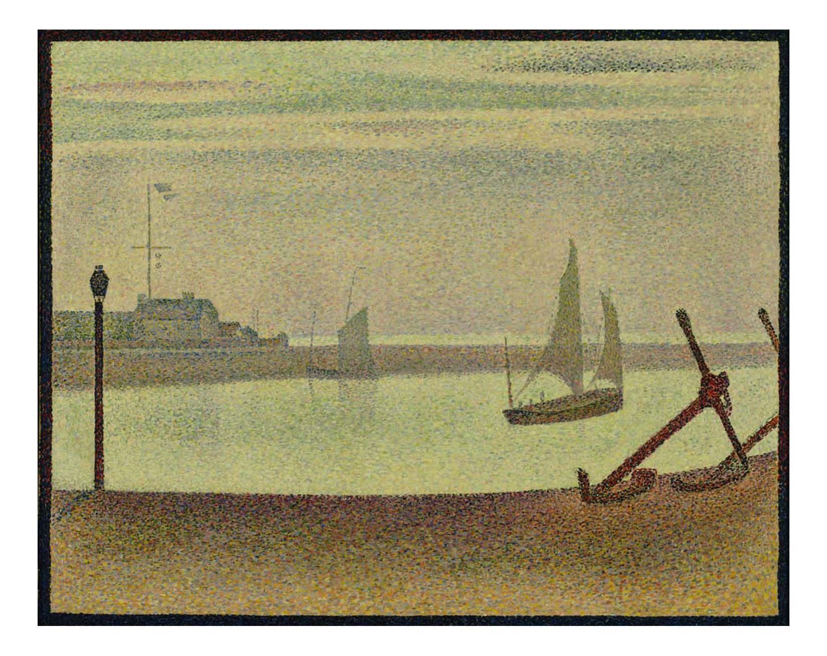 Georges-Pierre Seurat - The Channel at Gravelines, Evening, 16x12" (A3) Poster Print