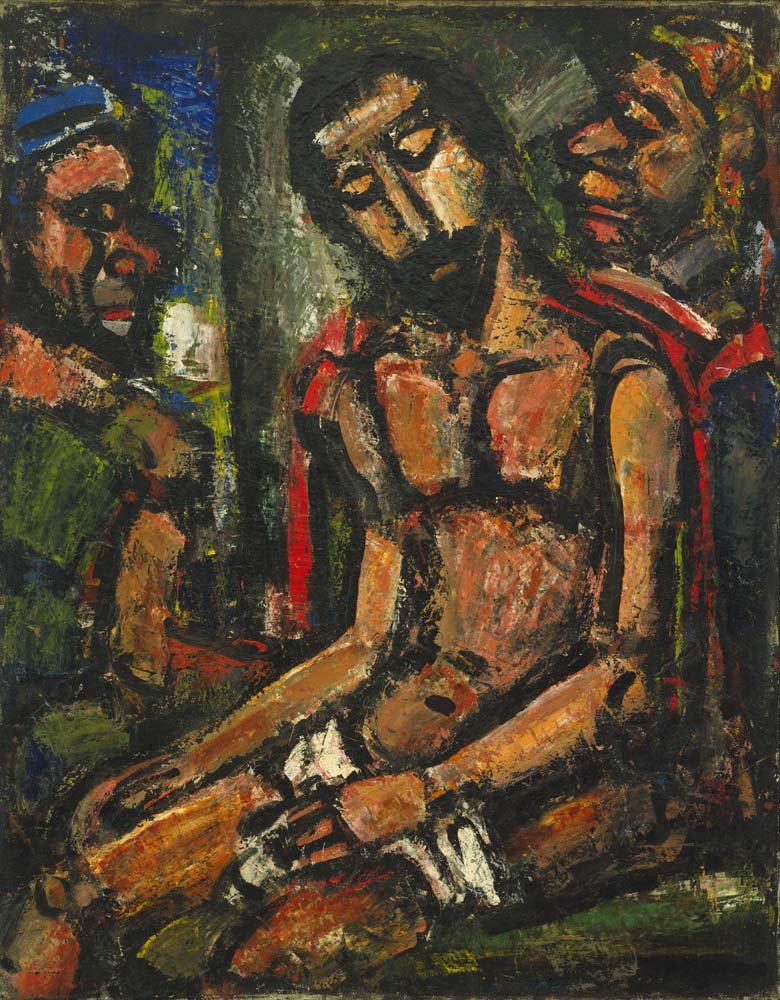 Georges Rouault - Christ Mocked by Soldiers, vintage art, A3 (16x12")  Poster Print 