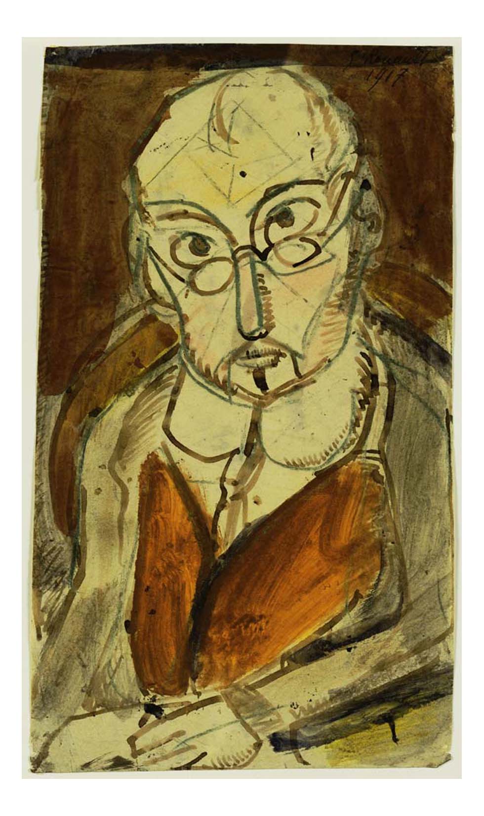 Georges Rouault - Man with Spectacles, 16x12" (A3) Poster Print