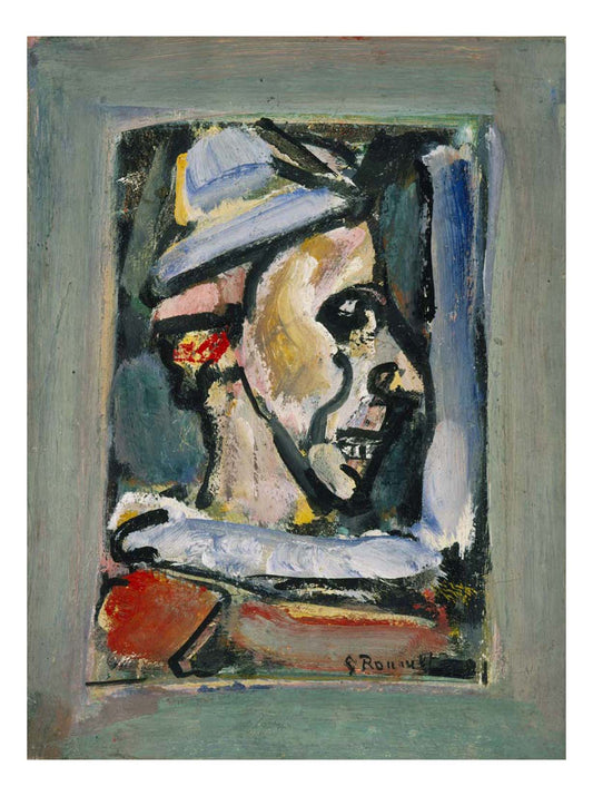 Georges Rouault - Profile of a Clown, 16x12" (A3) Poster Print