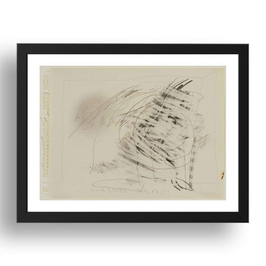 Gerhard Richter: 4.4.83 (2), modernist artwork, A3 Size Reproduction Poster Print in 17x13" Black Frame