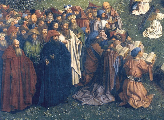 Ghent Altarpiece: Detail Jews and Heathens, vintage artwork by Jan van Eyck, A3 (16x12") Poster Print