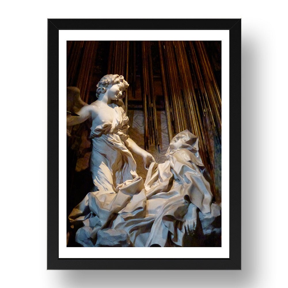 Gian Lorenzo Bernini - Ecstasy Of St. Teresa , vintage artwork in A3 (17x13") Black Frame