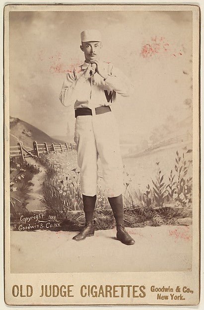 :Gilmore Pitcher from the series Old Judge Cigarettes 1888, vintage artwork, 16x12"(A3) Poster Print