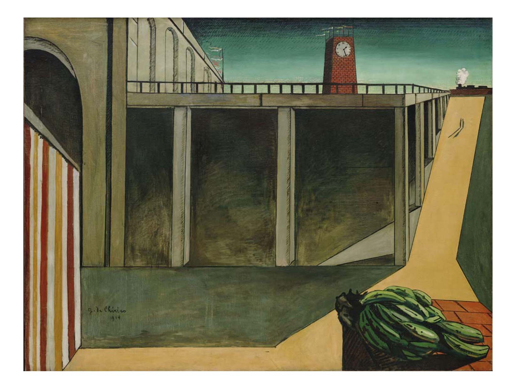 Giorgio de Chirico - Gare Montparnasse, 16x12" (A3) Poster Print