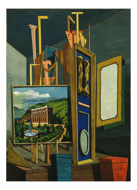 Giorgio de Chirico - Great Metaphysical Interior, 16x12" (A3) Poster Print