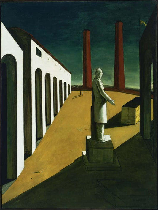 Giorgio de Chirico - The Enigma of a Day, vintage art, A3 (16x12")  Poster Print 
