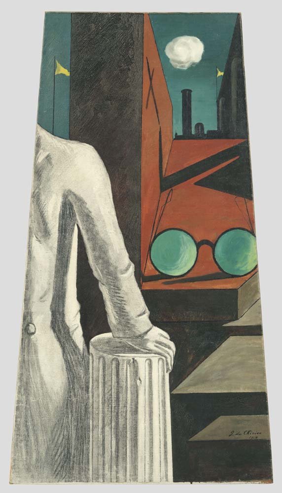 Giorgio de Chirico - The Serenity of the Scholar, vintage art, A3 (16x12")  Poster Print 